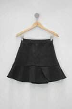 Minissaia ns modas feminina preto com Peplum
