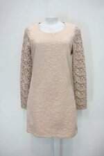 Vestido upper collection feminino bege com Renda