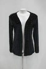 Blusa joulik feminina preta com Aplique e Forro