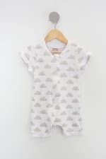 Macaquinho Infantil ropek branco estampado