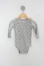 Body Infantil cinza estampado 