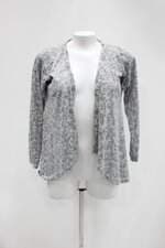 Cardigan feminino cinza manga longa