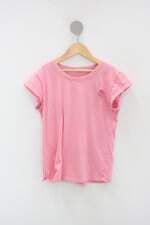 Camiseta feminina rosa com Bordado