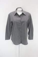 Camisa shein feminina cinza listrada