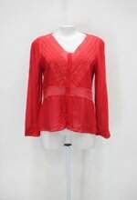 Blusa Virtvt feminina vermelho com Renda