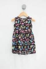 Vestido Infantil have fun estampado com pregas