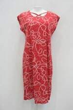 Vestido feminino vermelho com Silk