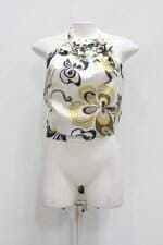 Blusa Frente Única aramodu feminina estampada com Forro e Babado