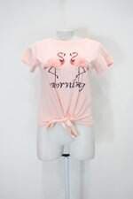 Blusa feminina rosa com Bordado e Silk