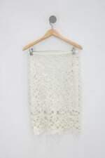 Saia marisa feminina off-white com Meio forro