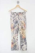 Calça de tecido denovo feminina colorida