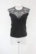 Blusa kendy & baby feminina preta com Renda