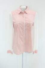 Camisa epel feminina rosa com Recortes e Tule