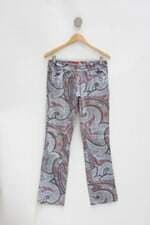 Calça de tecido dalet fashion feminina paisley 