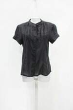 Blusa feminina preta com Pregas