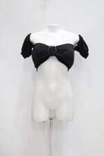 Blusa cropped feminina preta com Bojo