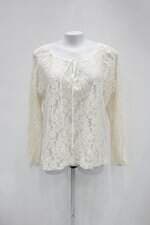 Blusa de renda feminina off-white