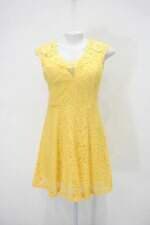Vestido A&E feminino amarelo com Forro e Bojo