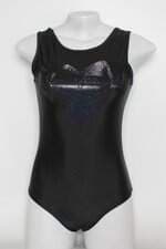 Body nosh feminino preto com Paetê