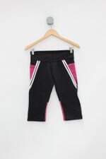 Calça Legging flexsca feminina preta com Viés e Recortes