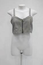 Regata cropped zara feminina estampada com Recortes