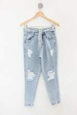 Calça Jeans vidalle jeans feminina azul com Laço
