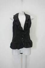 Colete renner feminino preto com Babado