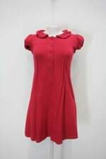 Vestido feminino vermelho com Pregas