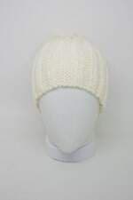 Touca feminina bege de tricot 