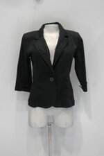 Blazer matuta feminina preta manga longa 