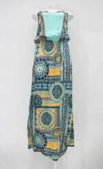 Vestido geizi modas feminino estampado com Bordado