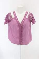 Blusa shein feminina roxa com Recorte