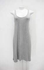 Vestido eclectic feminino cinza com Fenda