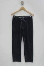 Calça de tecido feminino azul