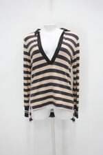 Blusa animale feminina listrada com Barra Mullet