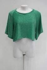 Blusa cropped feminina verde brilhante