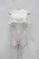 Blusa cropped feminina off-white com Forro