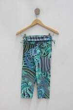 Calça Legging corsário santa fitness feminina estampada com Franzido