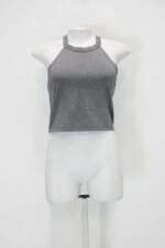 Blusa cropped zara feminina cinza