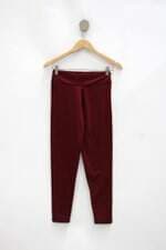 Calça de tecido feminina vermelha