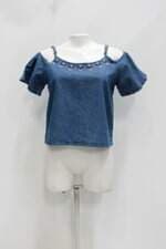 Blusa marisa feminina azul com Bordado