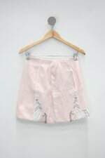 Saia novo louvre feminina rosa com Recortes