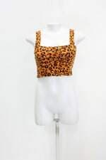 Regata cropped renner feminina animal print 