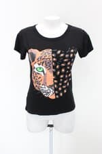 Blusa feminina preta com Silk