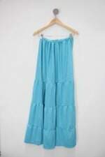 Saia feminina azul com Meio forro