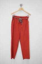 Calça de tecido feminina laranja