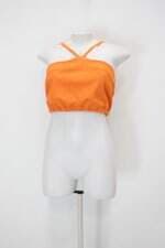 Blusa cropped feminina laranja