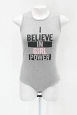 Body feminino cinza com Silk