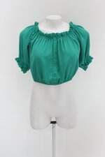 Blusa cropped la folie feminina verde