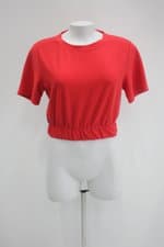 Blusa cropped polo wear feminina vermelha